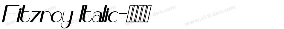 Fitzroy Italic字体转换